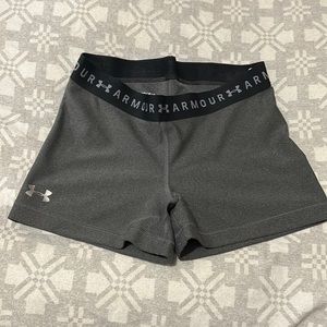 Under Armour Gray Spandex Shorts Size M